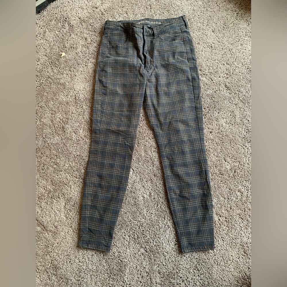 American eagle. Plaid skinny jeans